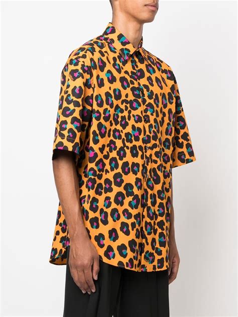 leopard print versace shirt|Versace leopard.